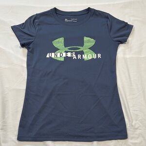 Under Armour Navy and Lime Short Sleeve Tee
